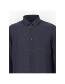 Chemise en lin bleu marine homme - Armani Exchange