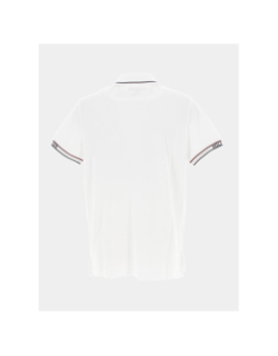 Polo logo knitted tape blanc homme - Tommy Hilfiger