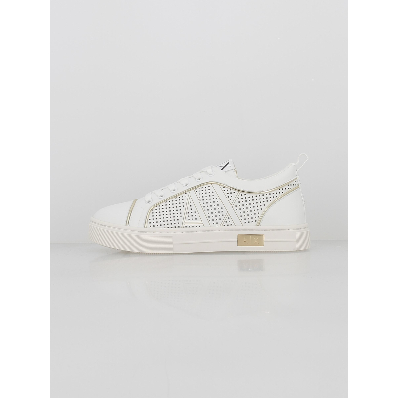 Baskets optic gold blanc femme - Armani Exchange