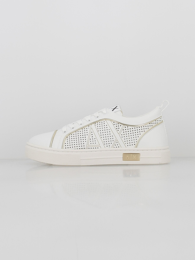 Baskets optic gold blanc femme - Armani Exchange