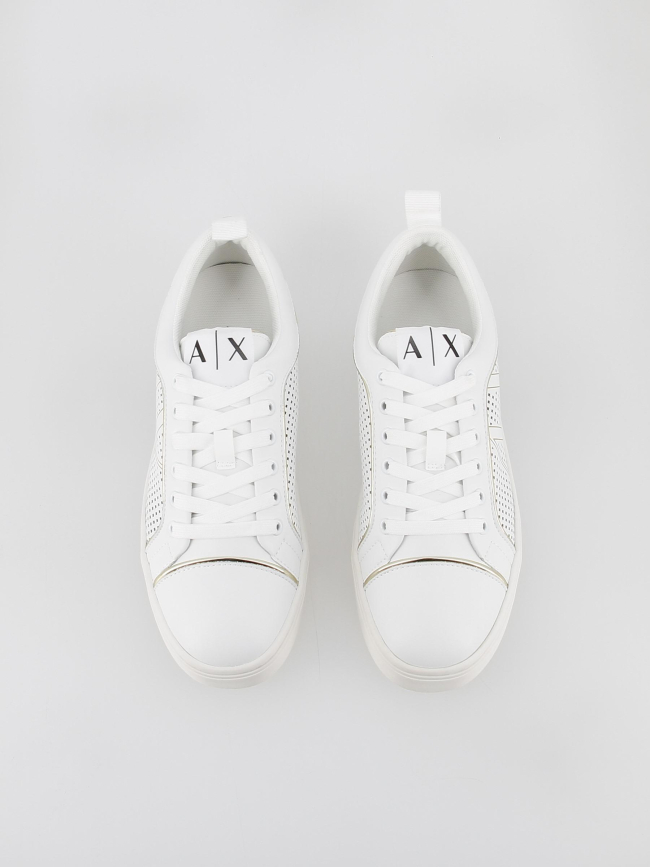 Baskets optic gold blanc femme - Armani Exchange