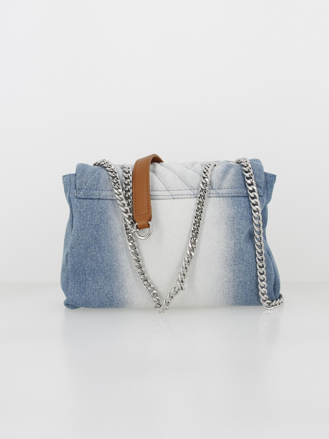 Sac bandoulière messenger denim bleu femme - Armani Exchange