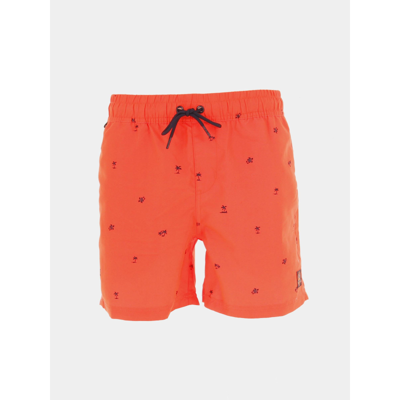 Short de bain palmiers orange fluo homme - Petrol Industries