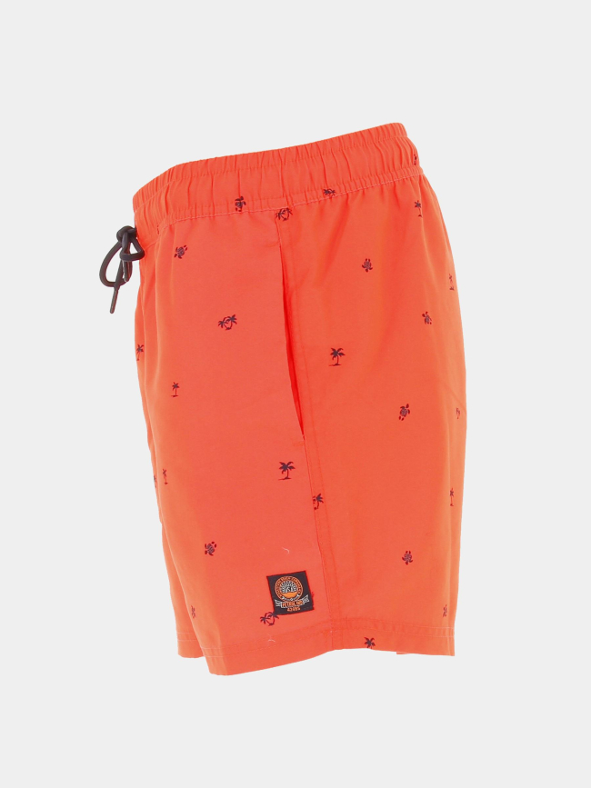 Short de bain palmiers orange fluo homme - Petrol Industries