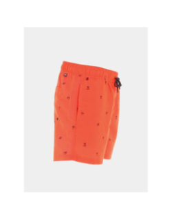 Short de bain palmiers orange fluo homme - Petrol Industries