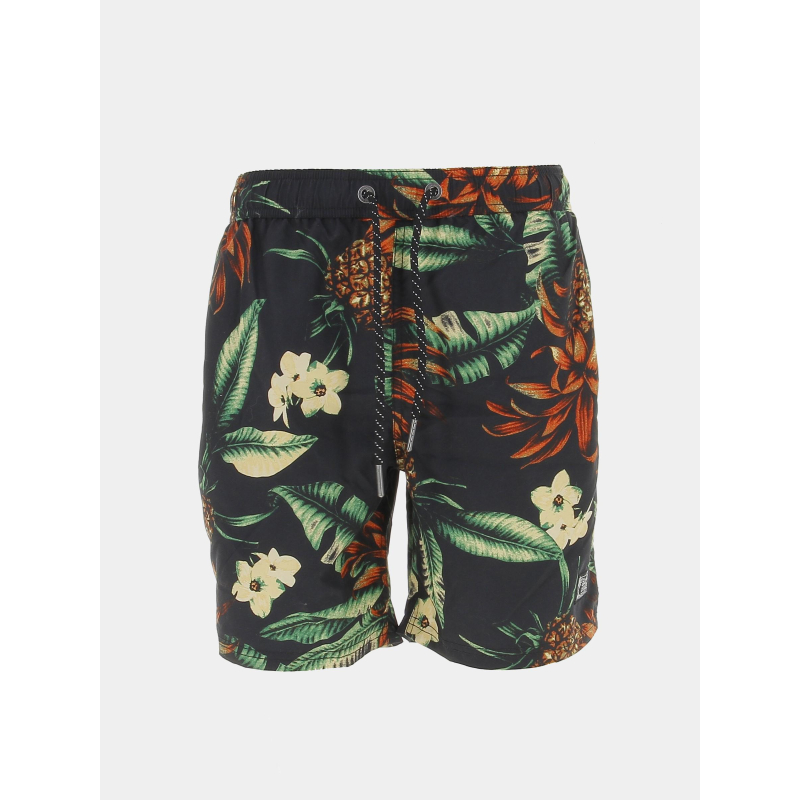 Short de bain fleurs vintage hawaien noir homme - Superdry