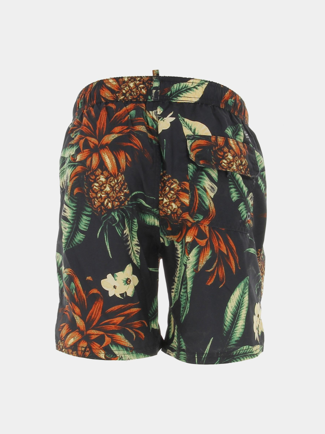 Short de bain fleurs vintage hawaien noir homme - Superdry