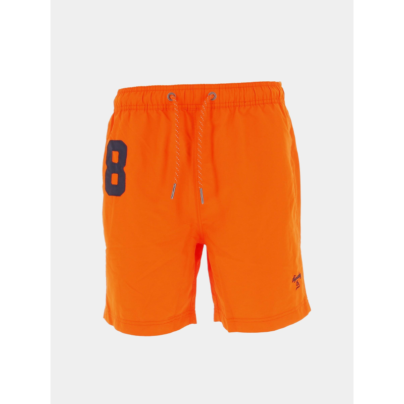 Short de bain vintage polo orange homme - Surperdry