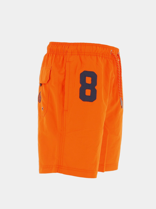 Short de bain vintage polo orange homme - Surperdry