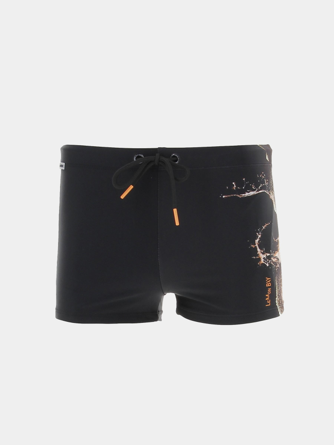 Maillot de bain boxer imprimés paea noir homme - Lemon Bay