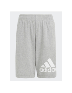 Short jogging big logo gris chiné garçon - Adidas