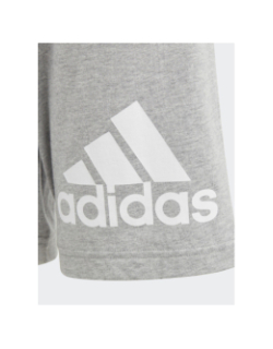 Short jogging big logo gris chiné garçon - Adidas