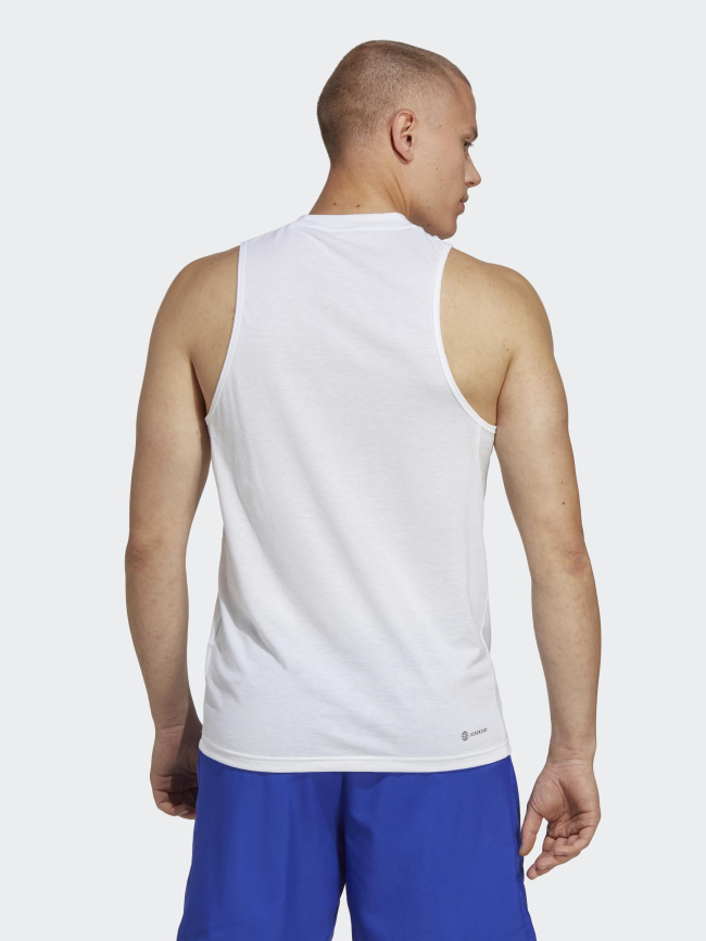 Débardeur de sport training essential blanc homme - Adidas