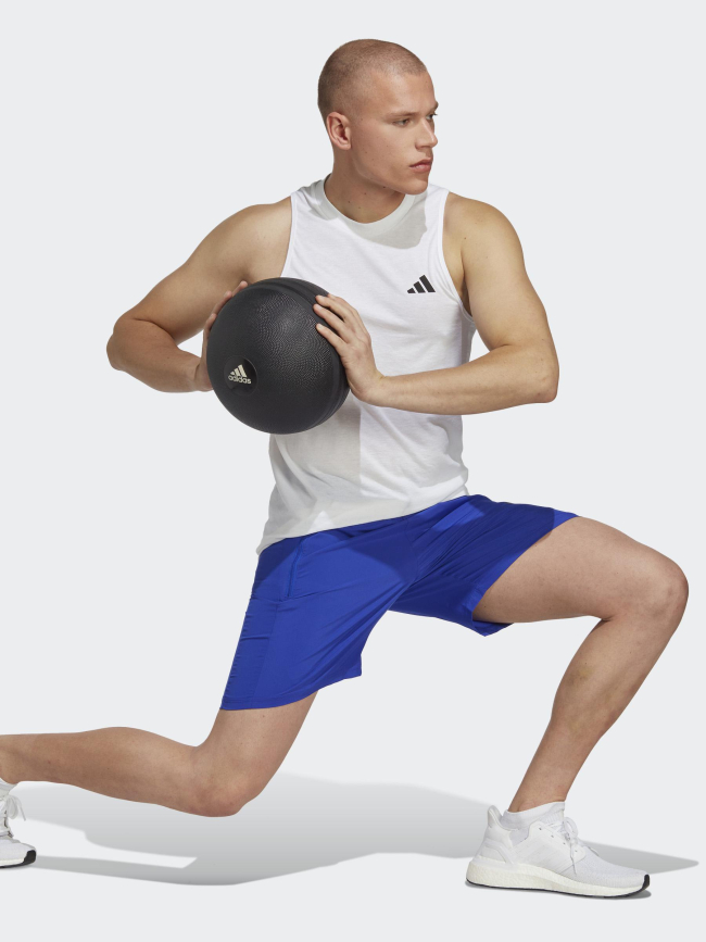 Débardeur de sport training essential blanc homme - Adidas