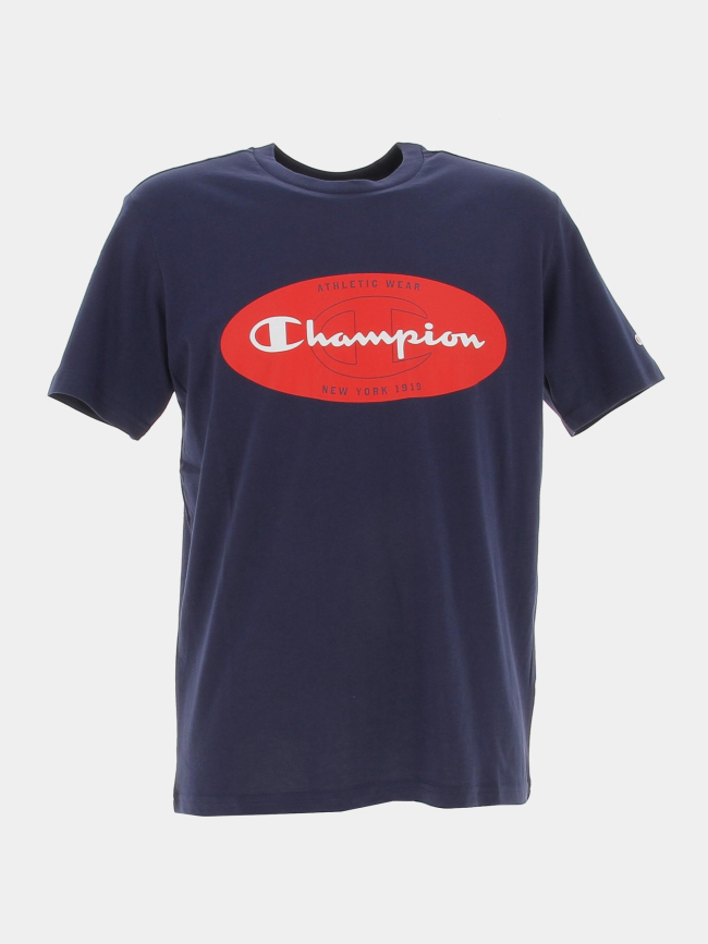 T-shirt crewneck logo bleu marine homme - Champion