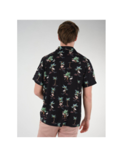 Chemise imprimés flamants rose cabana noir homme - Deeluxe