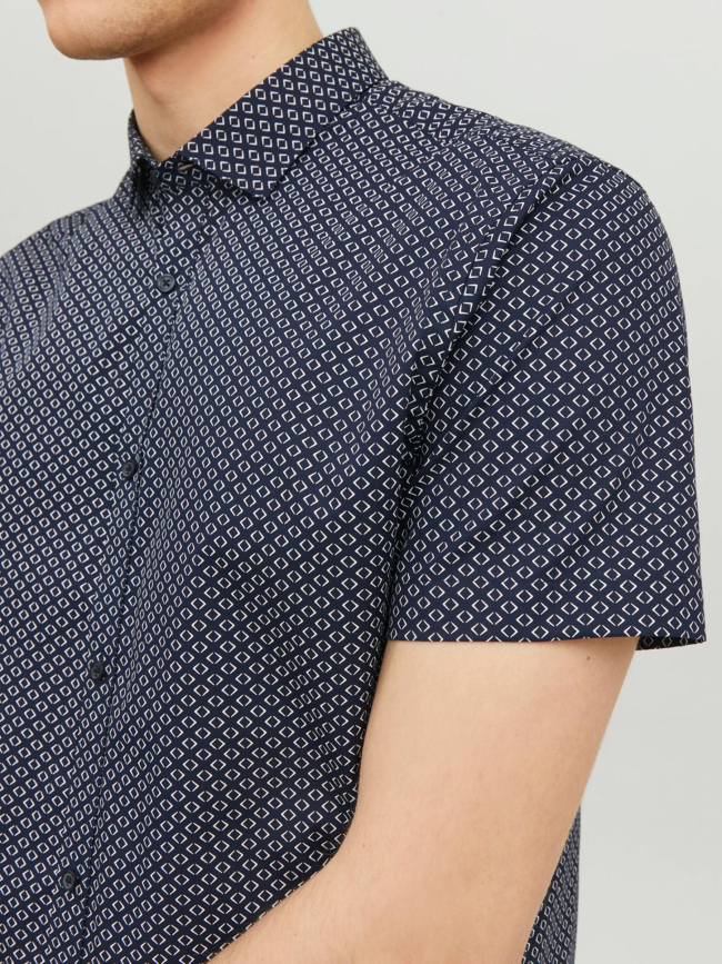 Chemise imprimés cardiff bleu marine homme - Jack & Jones