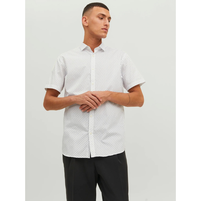 Chemise imprimés cardiff blanc homme - Jack & Jones