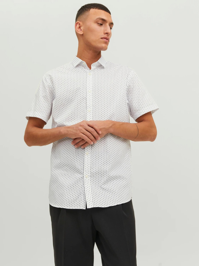 Chemise imprimés cardiff blanc homme - Jack & Jones