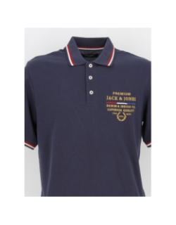 Polo premium lucas bleu marine homme - Jack & Jones