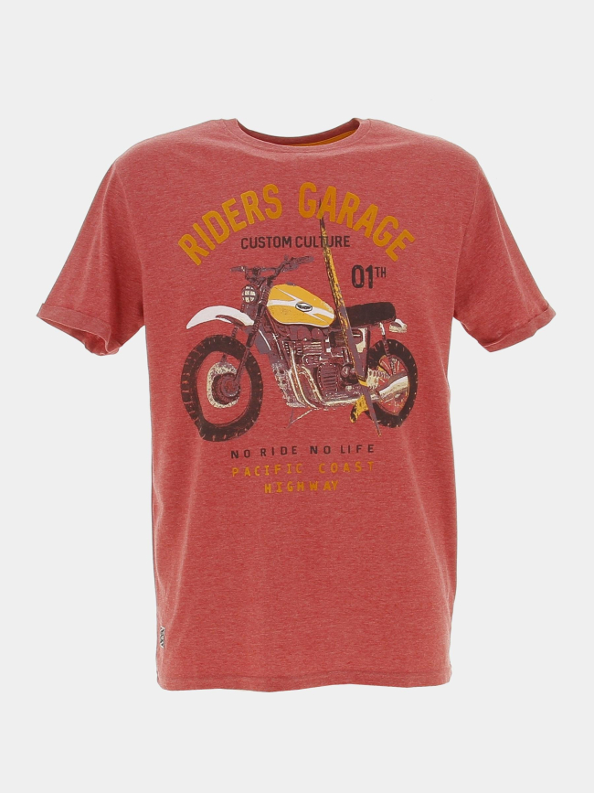 T-shirt riders garage vieux rouge homme - Rms 26