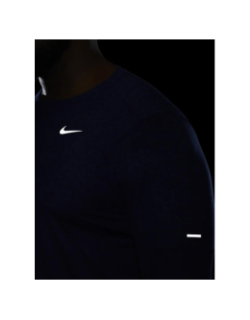 T-shirt manches longues de running bleu chiné homme - Nike