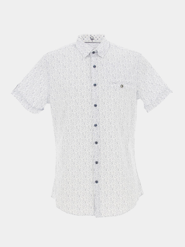 Chemise imprimés legacy blanc bleu homme - Benson & Cherry