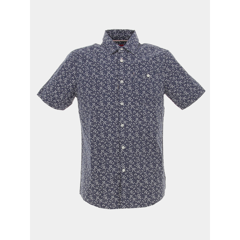 Chemise micro imprimés cheprim bleu marine homme - Oxbow