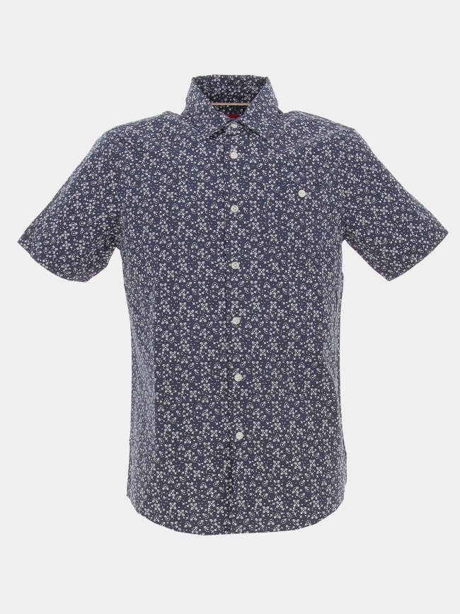 Chemise micro imprimés cheprim bleu marine homme - Oxbow