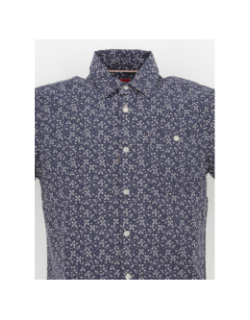 Chemise micro imprimés cheprim bleu marine homme - Oxbow