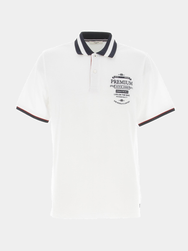 Polo explore nautical blanc homme - Jack & Jones