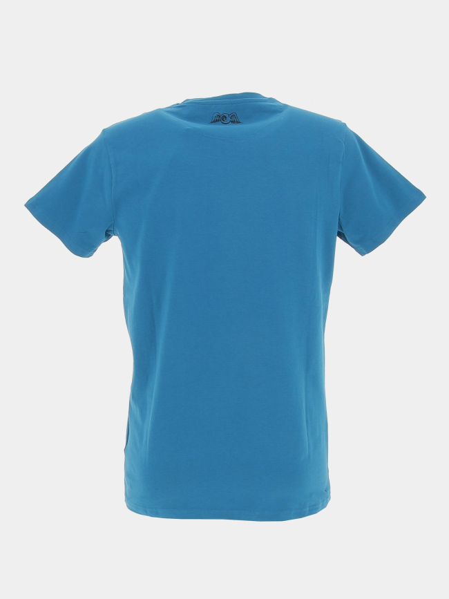 T-shirt life logo orange bleu turquoise homme - Von Dutch