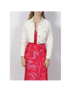 Veste en jean crop veiko blanc femme - Morgan