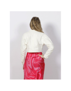 Veste en jean crop veiko blanc femme - Morgan