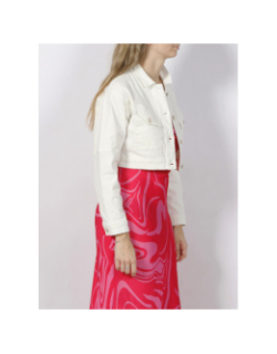 Veste en jean crop veiko blanc femme - Morgan