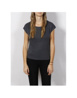 T-shirt uni léger pitkin bleu marine femme - Sunvalley