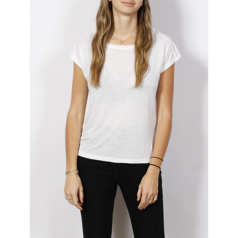 T-shirt uni léger pitkin blanc femme - Sunvalley