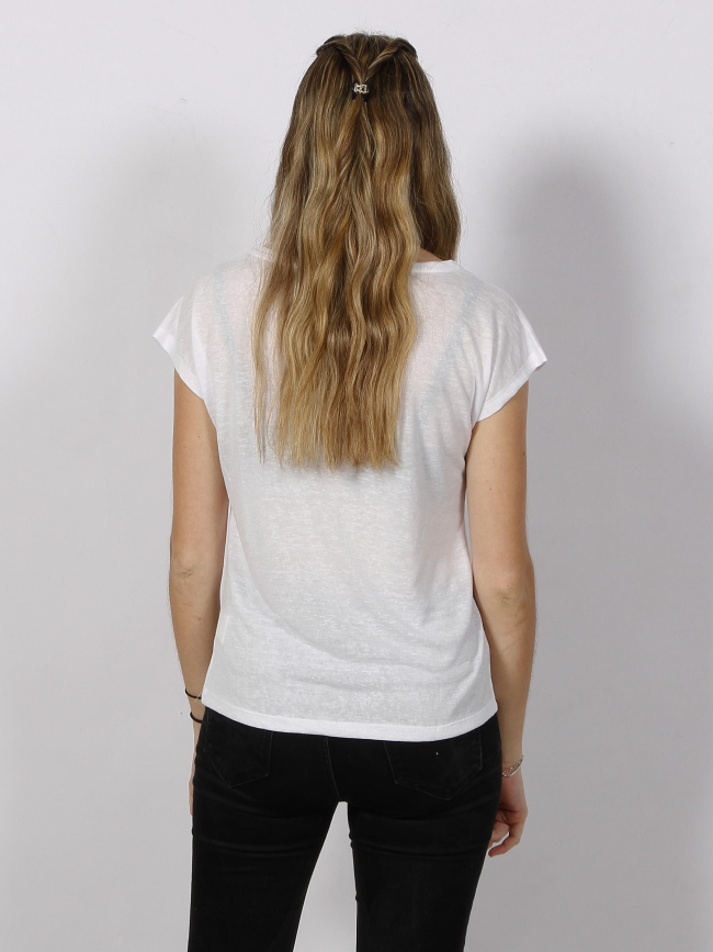 T-shirt uni léger pitkin blanc femme - Sunvalley