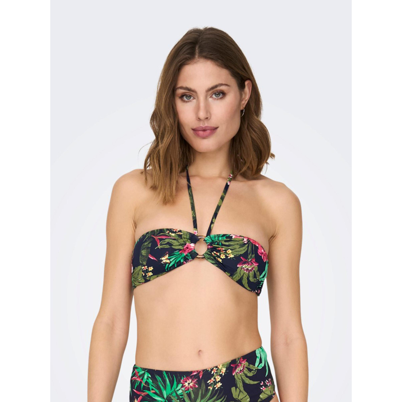 Haut de maillot de bain bandeau à fleurs juliette femme - Only