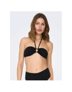 Haut de maillot de bain bandeau juliette noir femme - Only