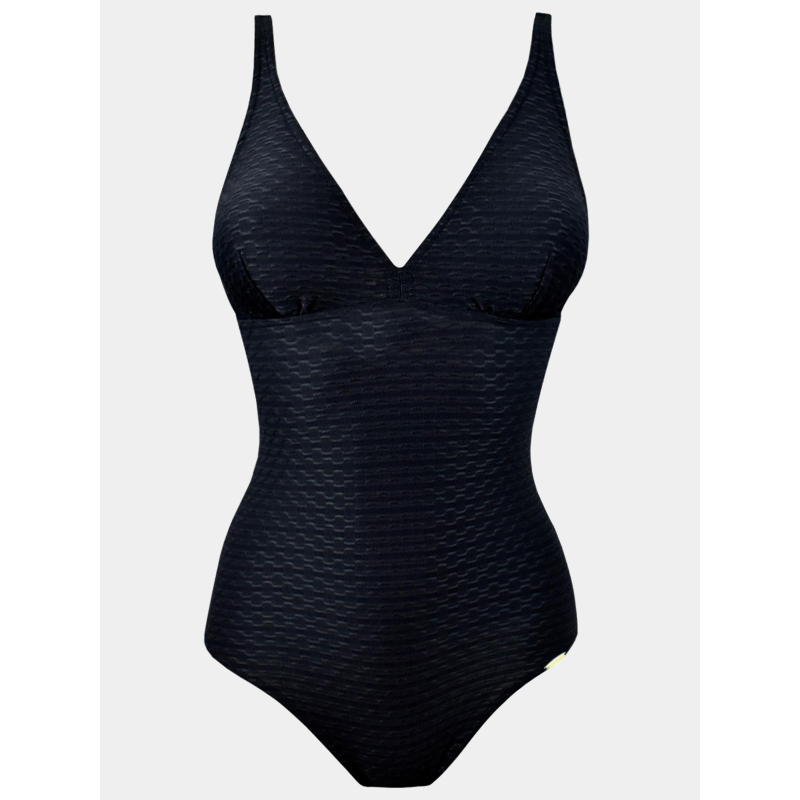 Maillot de bain 1 pièce eva relief noir femme - Grain De Sable