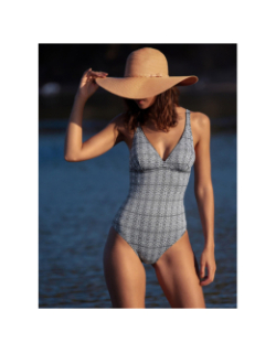 Maillot de bain 1 pièce eva imprimé bleu femme - Grain De Sable