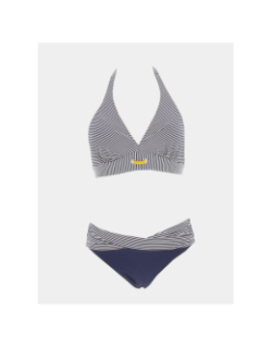 Maillot de bain 2 pièces rayé milly bleu femme - Grain De Sable