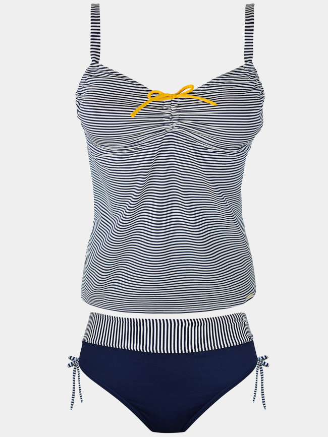 Maillot de bain tankini rayé bleu femme - Grain De Sable