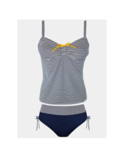 Maillot de bain tankini rayé bleu femme - Grain De Sable