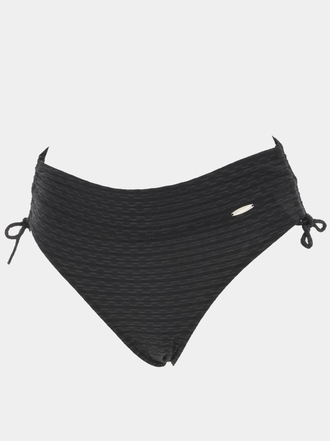 Maillot de bain 2 pièces zigzag relief noir femme - Grain De Sable