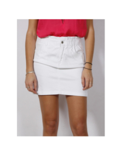 Jupe en jean paperbag alma blanc femme - Vero Moda