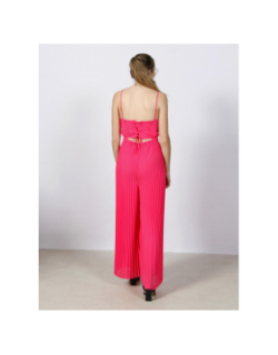 Combinaison pantalon plissée cloé rose fluo femme - Morgan