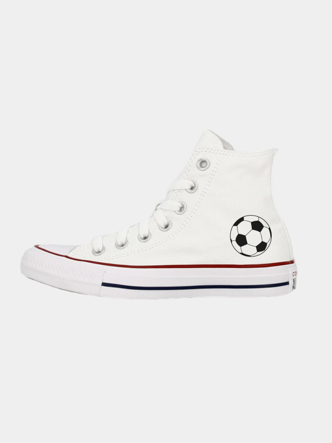 Baskets montantes toile chuck taylor ballon football blanc - Converse