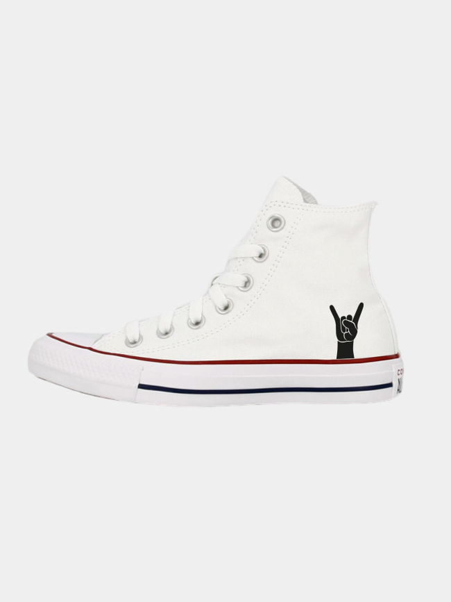 Baskets montantes toile chuck taylor rock&roll blanc - Converse